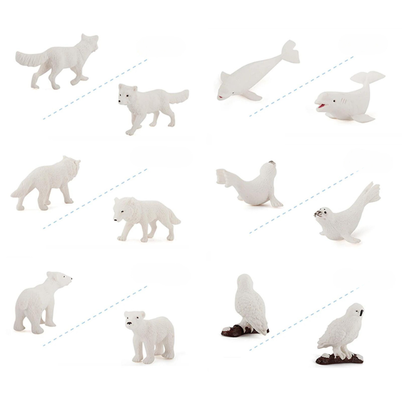 26 figurines des Animaux de l'Antarctique