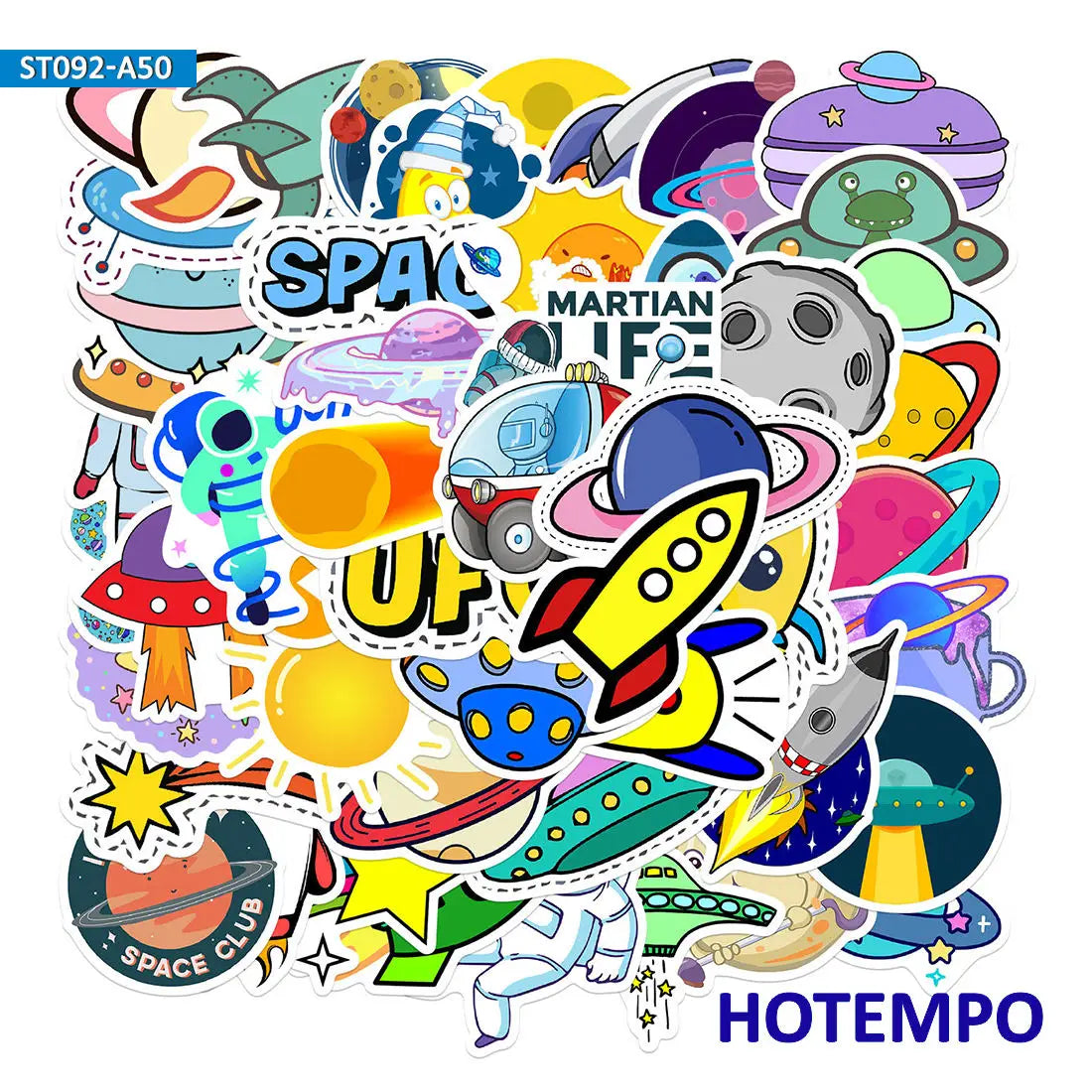 Stickers de l'espace 50 pièces