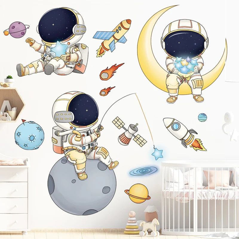 Stickers muraux astronautes