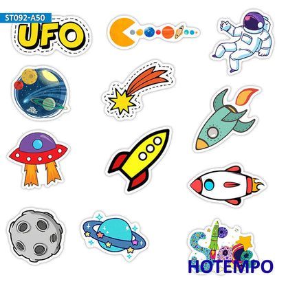 Stickers de l'espace 50 pièces