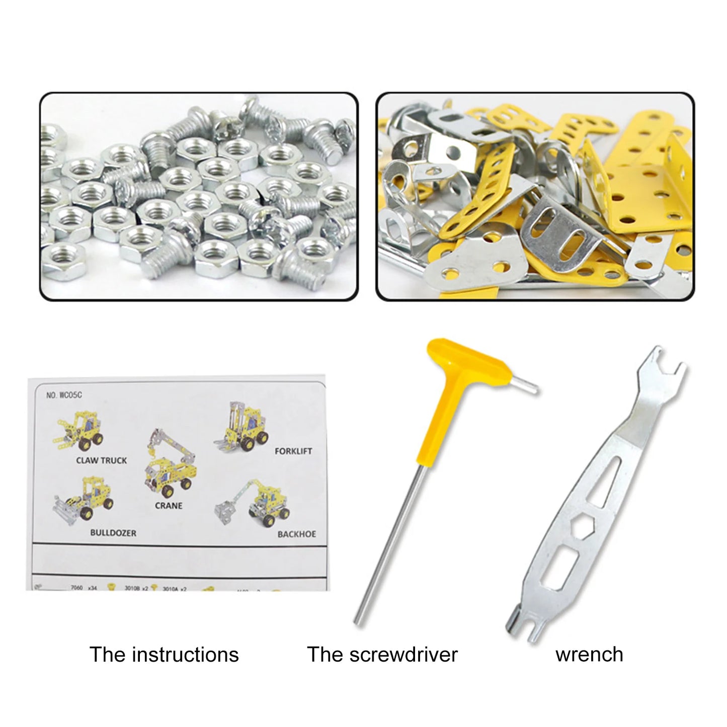 Kit de Construction 5 modèles de Voitures Métallique 3D