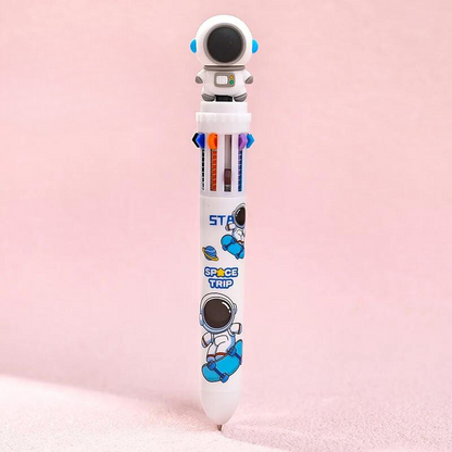 Stylo 10 couleurs astronaute