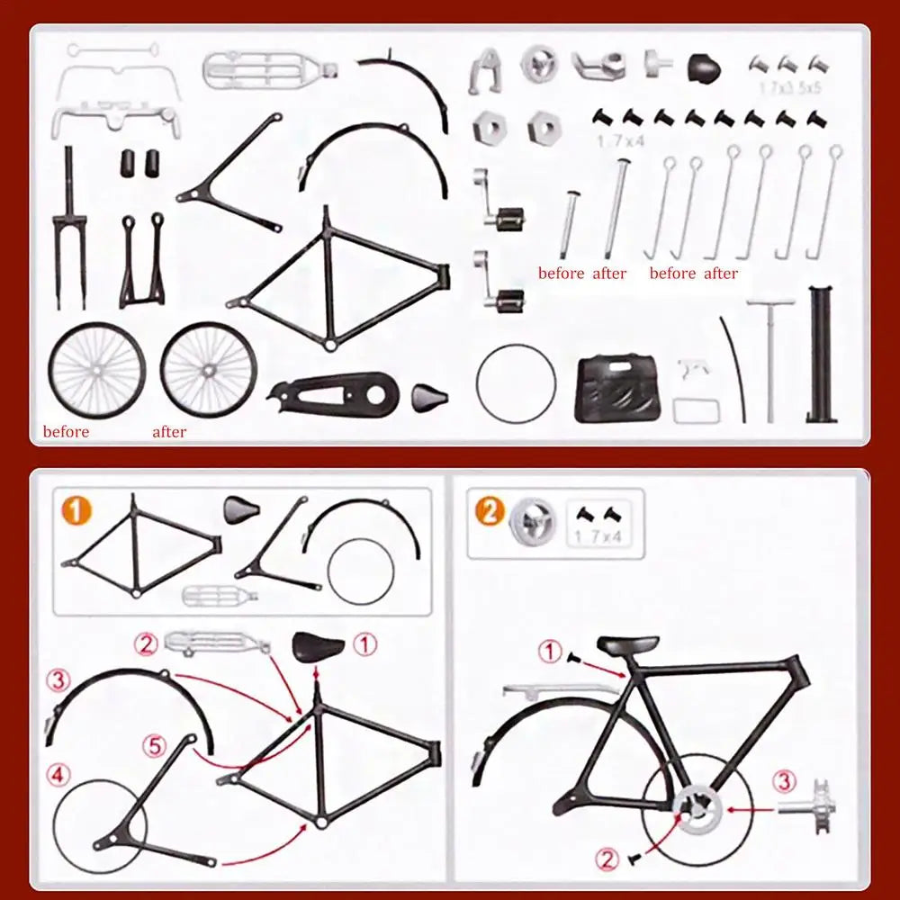 Kit de Construction de Vélo Miniature Ultra-Réaliste - Labo du Jouet