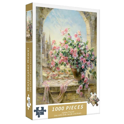 Puzzle peinture florale 1000 pièces