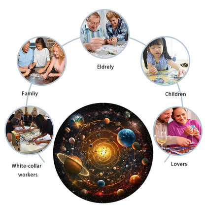 Puzzle rond - Planètes & système solaire