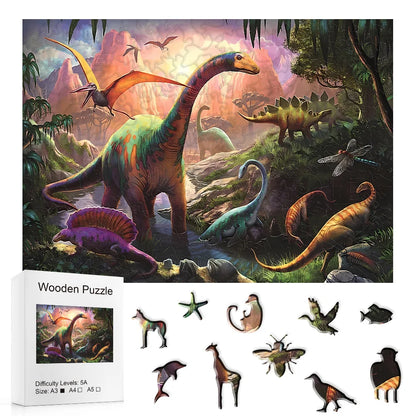 Puzzle monde des dinosaures