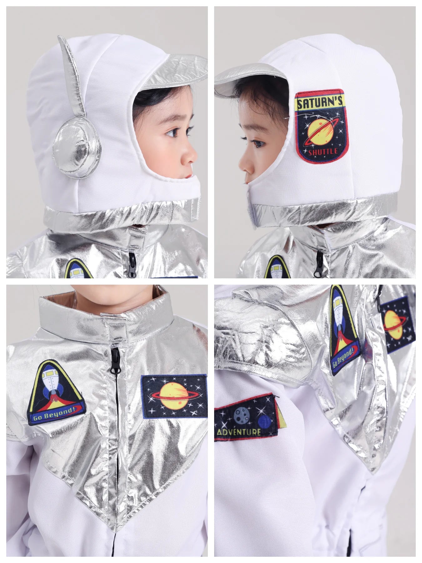 Costume du petit Astronaute argenté