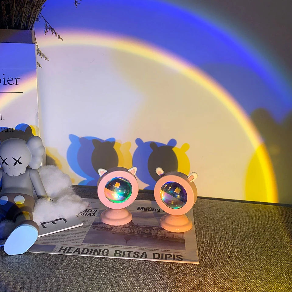 Veilleuse Chat Mini Projecteur Sunset