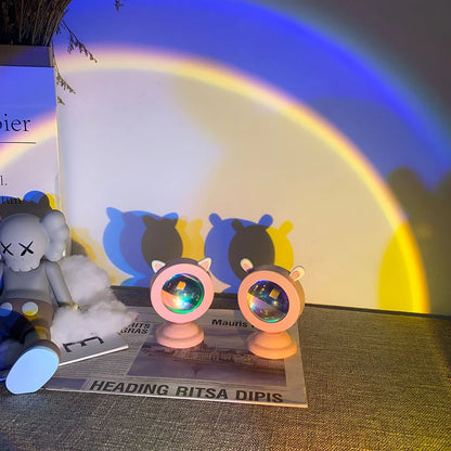 Veilleuse Chat Mini Projecteur Sunset