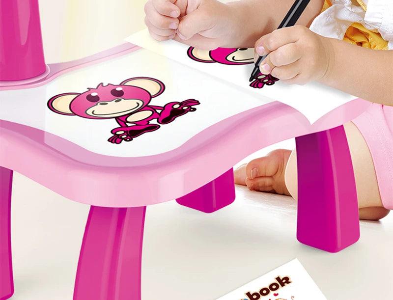 Table de Dessin avec Projection d'Animaux pour Enfants - Labo du Jouet