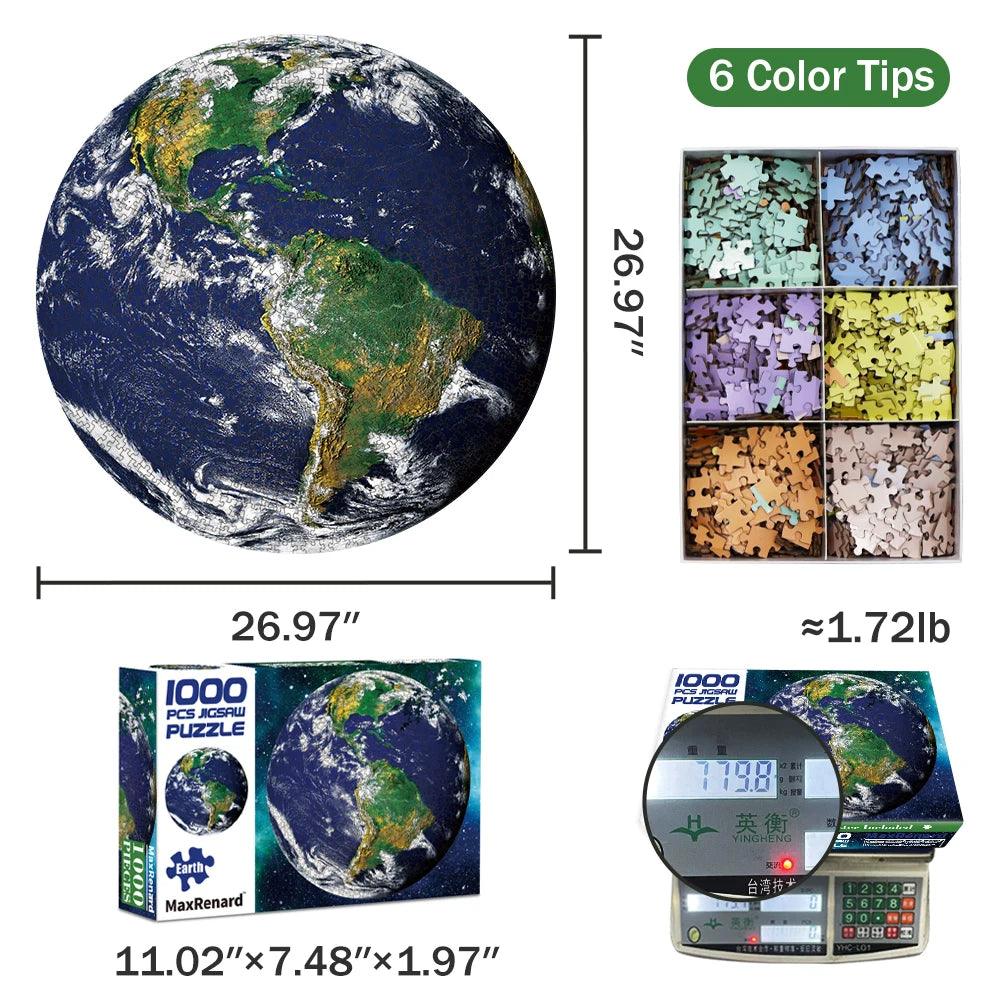 Puzzle 1000 Pièces Terre Ronde - Labo du Jouet