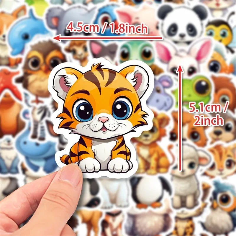 Lots de stickers cartoon animaux