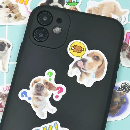 Lot de 40 stickers chiens