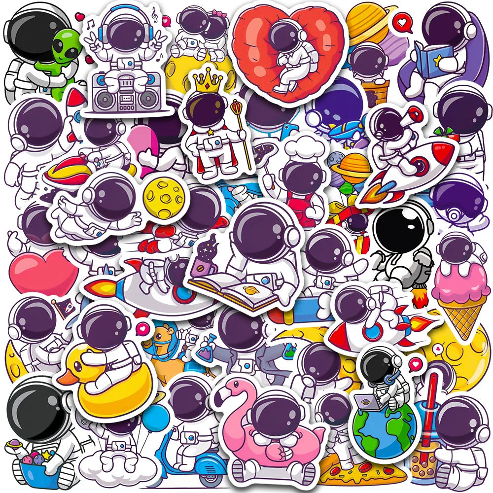 Stickers astronautes 50 pièces