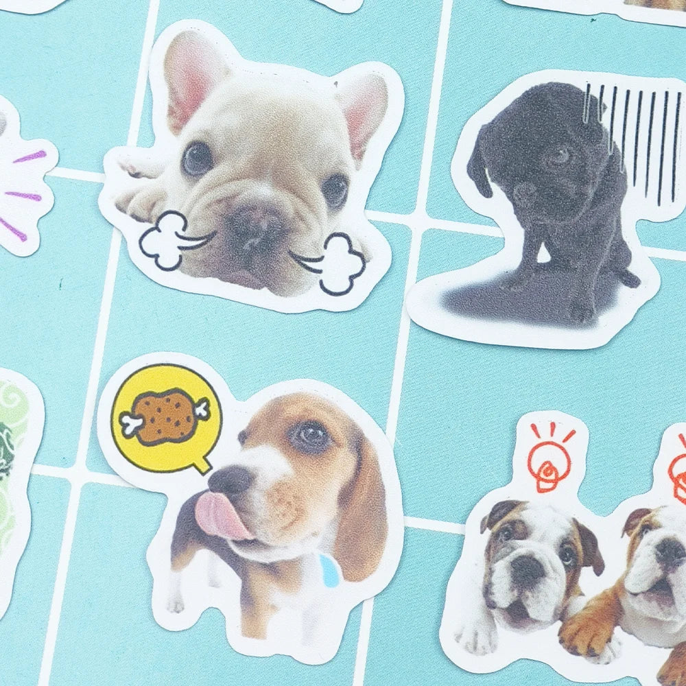 Lot de 40 stickers chiens