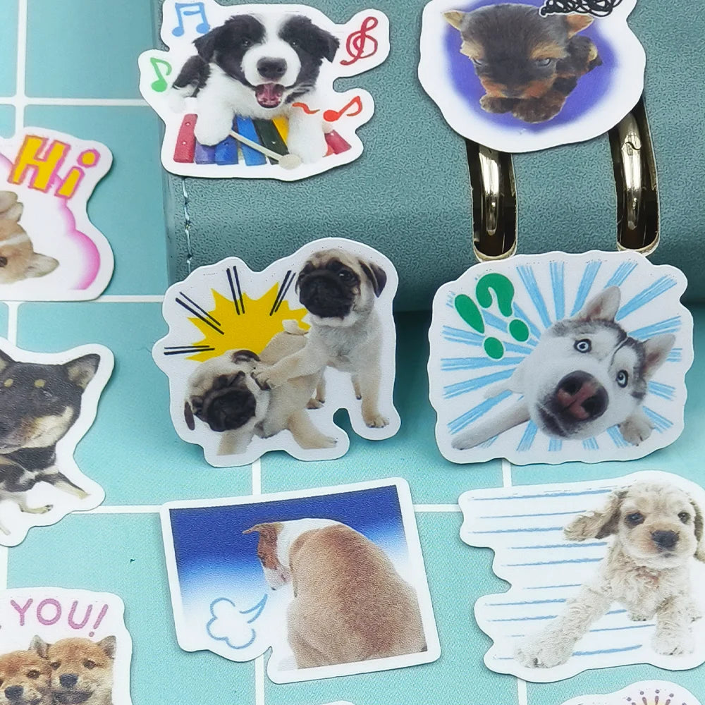 Lot de 40 stickers chiens