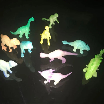 16 figurines dinosaures fluorescentes