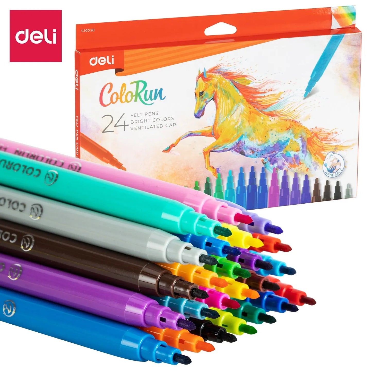 Stylos Feutres Aquarelle 24 Couleurs