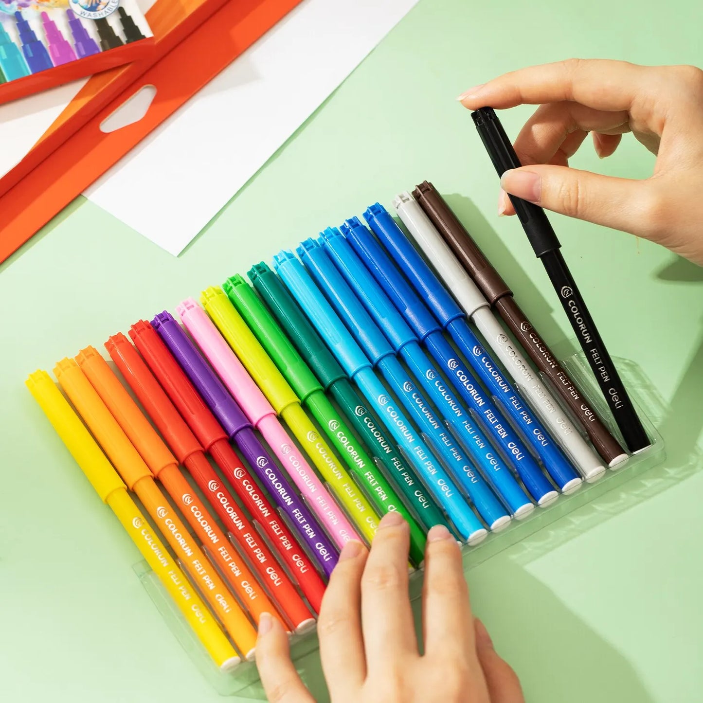 Stylos Feutres Aquarelle 24 Couleurs