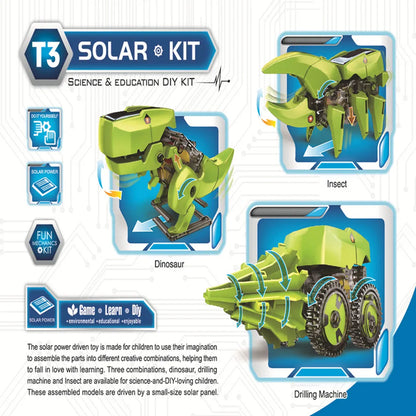 Kit de Construction Robot 3 en 1 à énergie solaire - Labo du Jouet