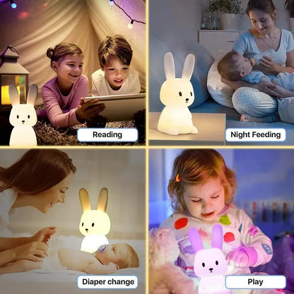 Veilleuse colorée Lapin LED Silicone