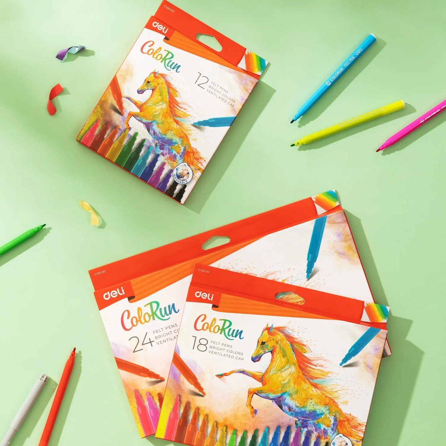 Stylos Feutres Aquarelle 24 Couleurs