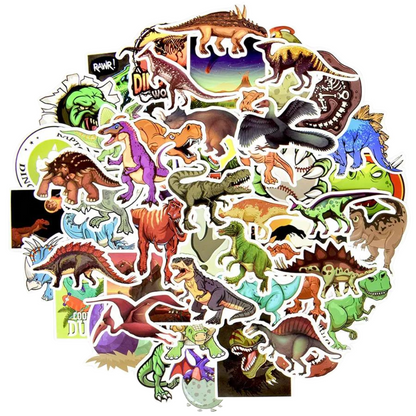 Lot de 50 stickers dinosaures